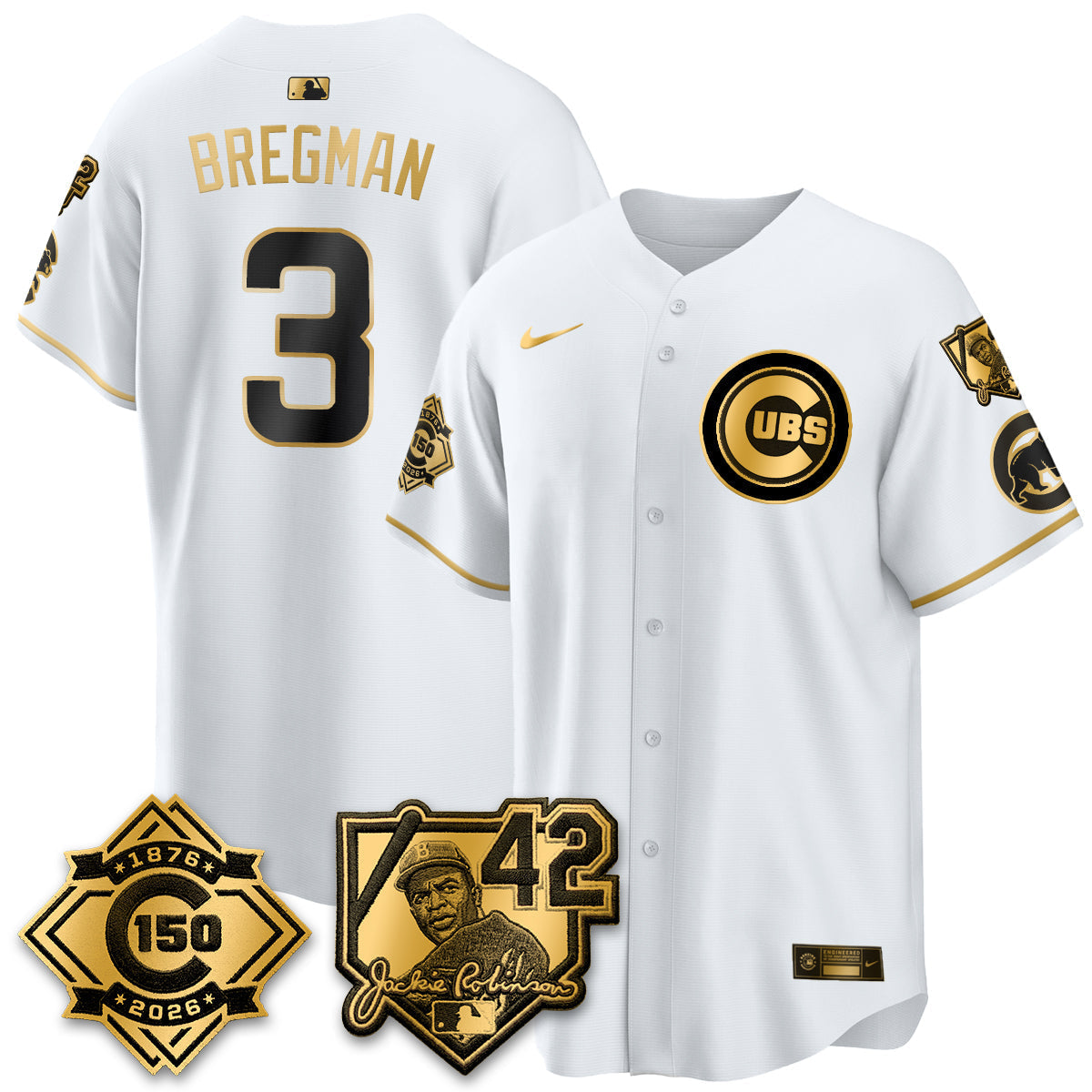 CHC 150th Anniversary & Jackie Robinson Day Patch Vapor Premier Limited Jersey - All Stitched