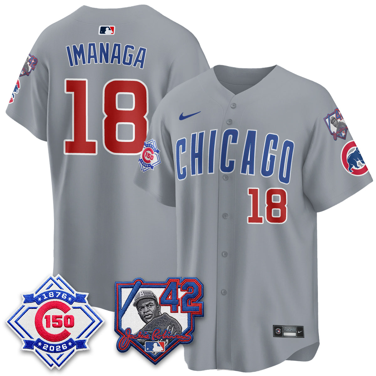 CHC 150th Anniversary & Jackie Robinson Day Patch Vapor Premier Limited Jersey - All Stitched