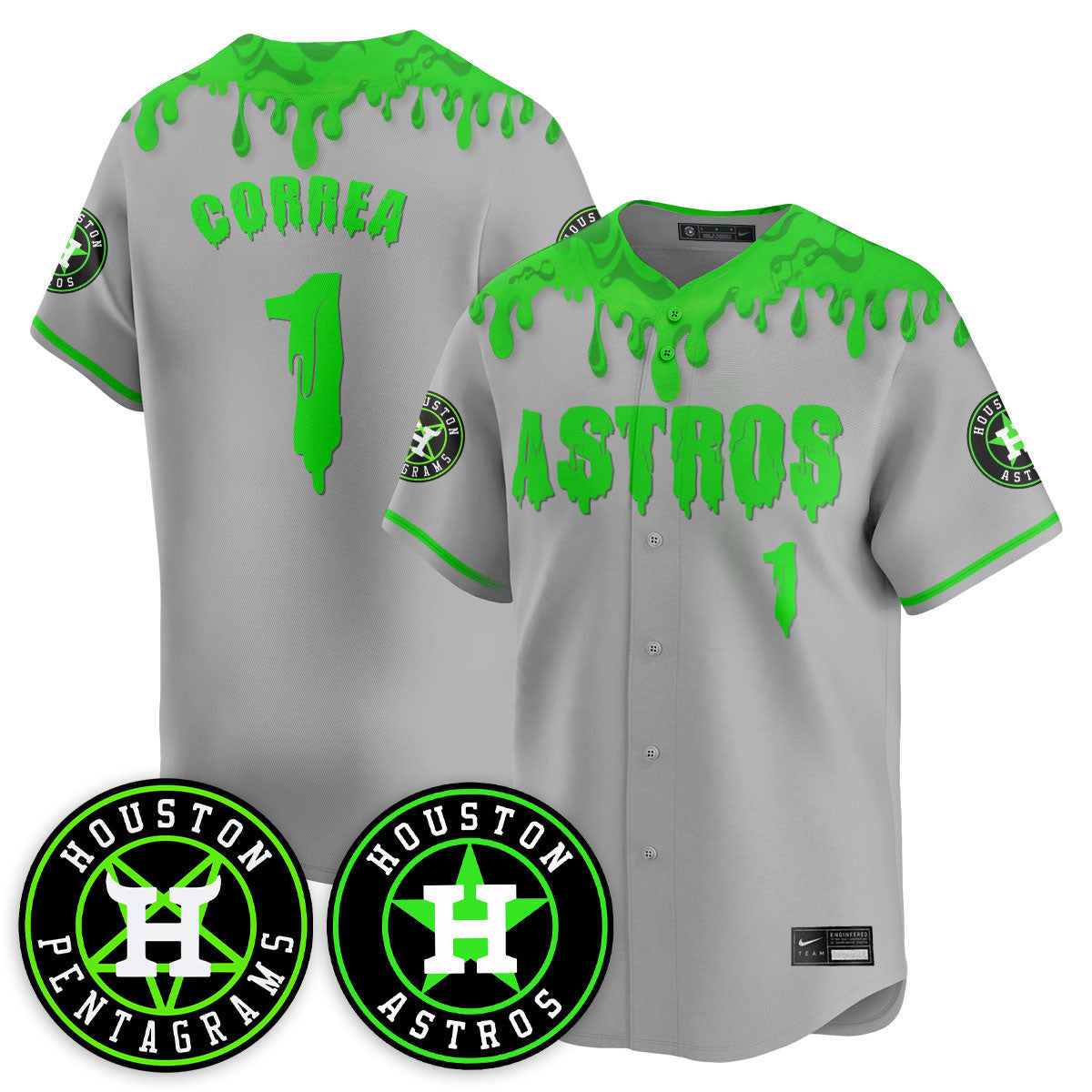 HOU "Slime Night Special" Jersey - Stitched