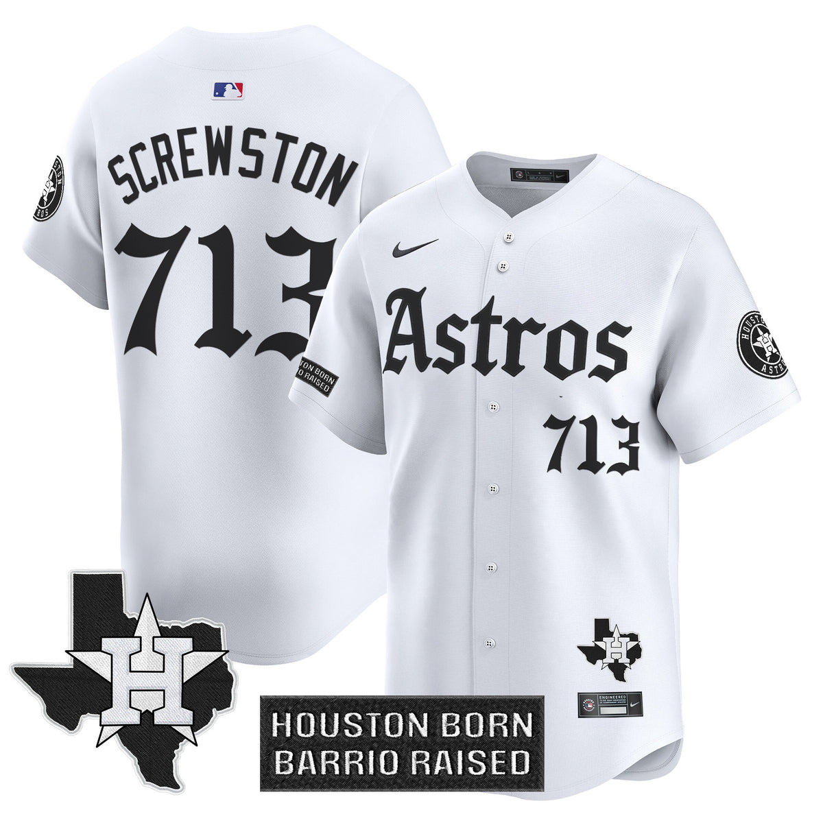 Men's Houston Astros 'Gothic Edition' Vapor Premier Limited Jersey - All Stitched