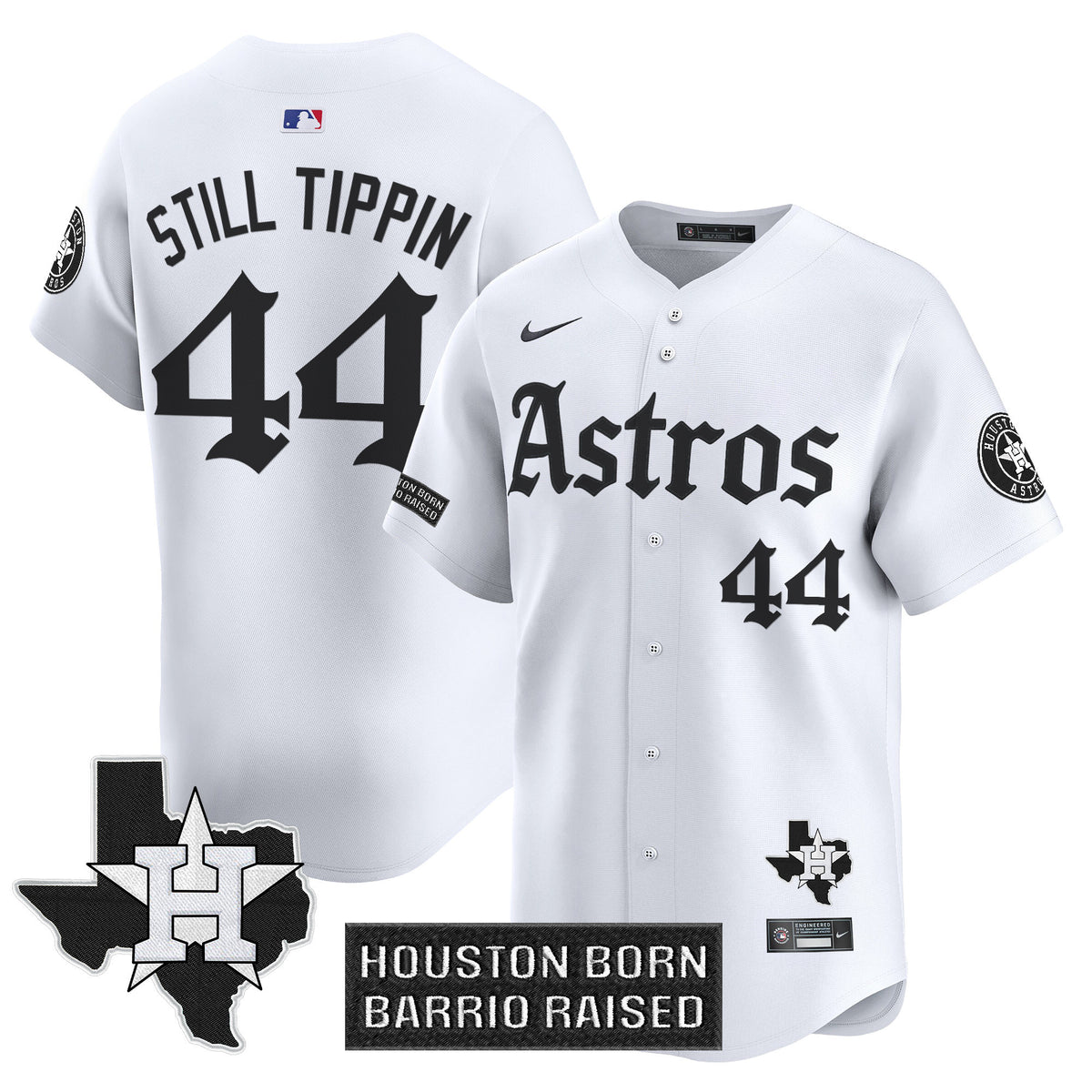 Men's Houston Astros 'Gothic Edition' Vapor Premier Limited Jersey - All Stitched