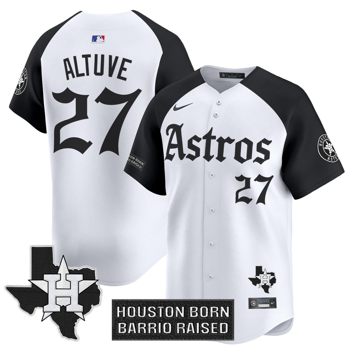 Men's Houston Astros 'Gothic Edition' Vapor Premier Limited Jersey - All Stitched