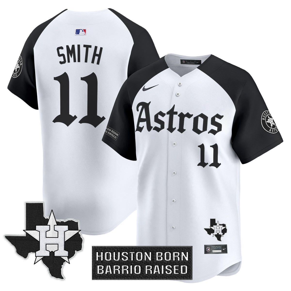 Men's Houston Astros 'Gothic Edition' Vapor Premier Limited Jersey - All Stitched