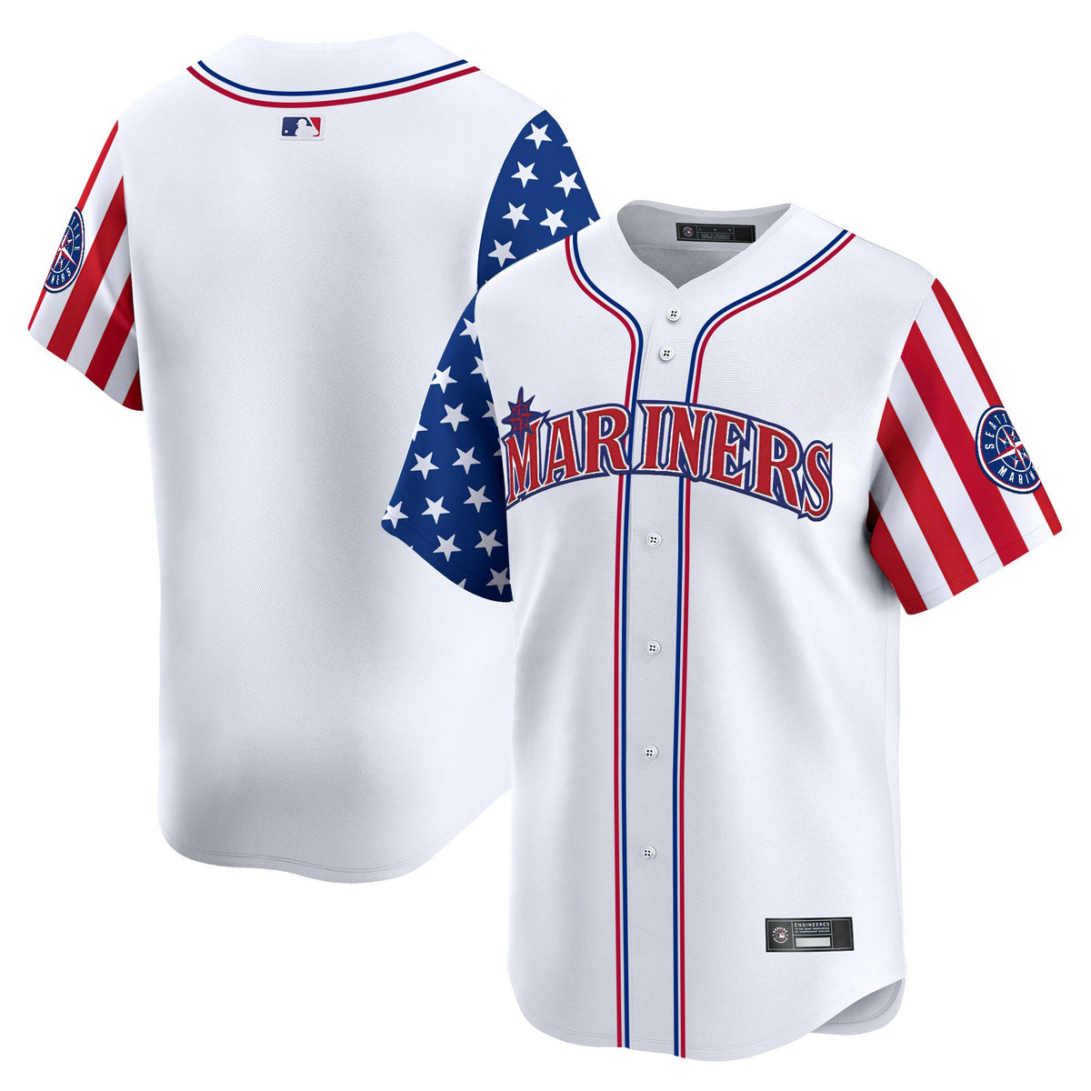Men's Seattle Mariners 2025 Independence Day Vapor Premier Limited Jersey - All Stitched