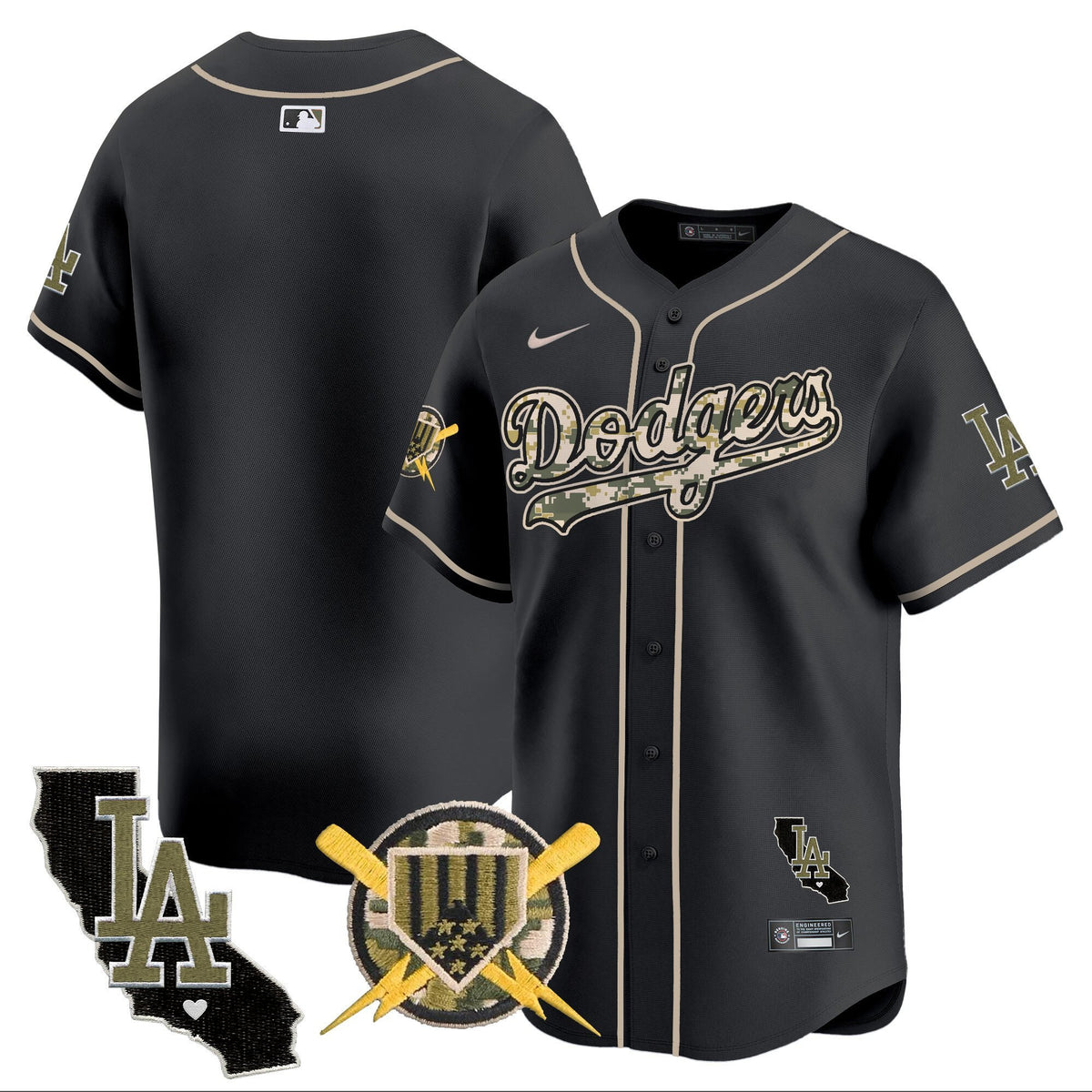 Men's Dodgers Armed Forces Day Vapor Premier Limited Jersey - All Stitched