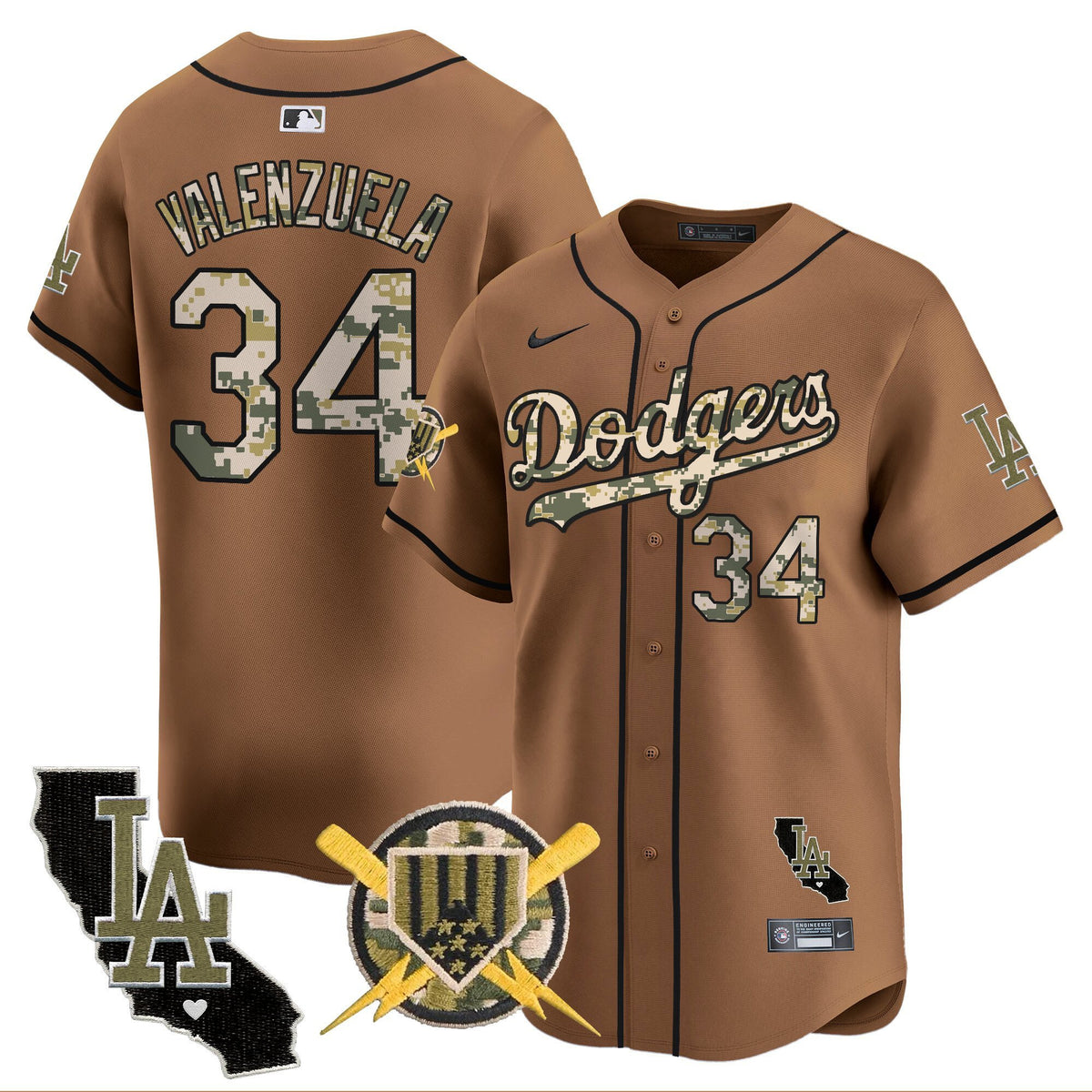 Men's Dodgers Armed Forces Day Vapor Premier Limited Jersey - All Stitched