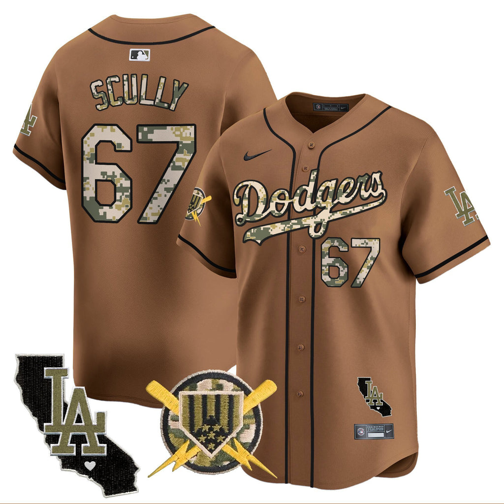 Men's Dodgers Armed Forces Day Vapor Premier Limited Jersey - All Stitched