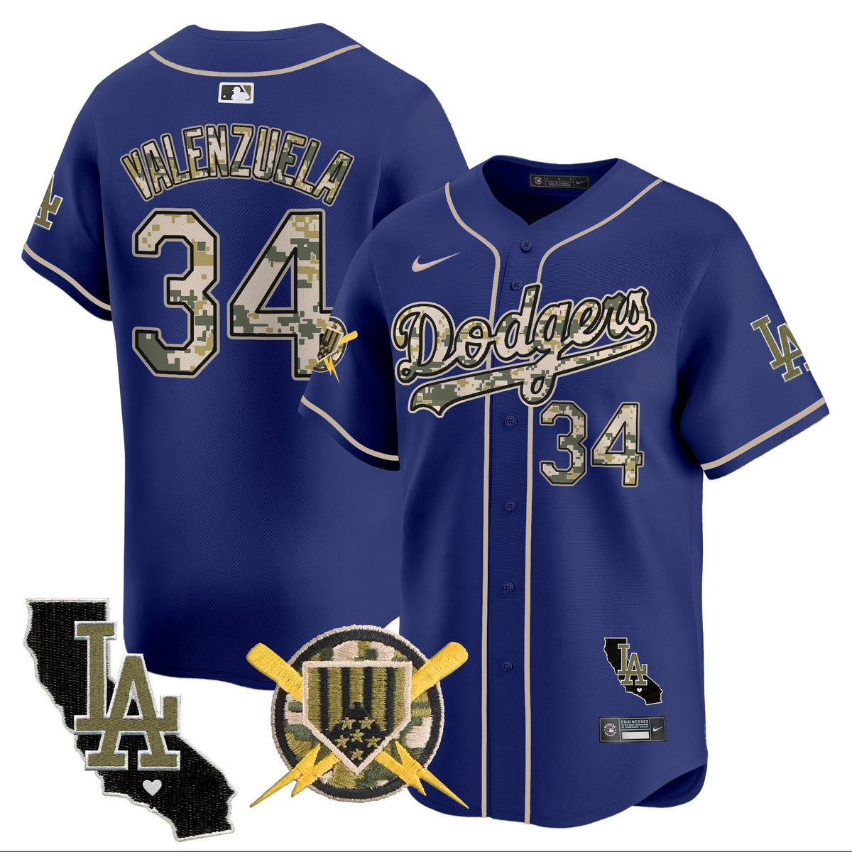 Men's Dodgers Armed Forces Day Vapor Premier Limited Jersey - All Stitched