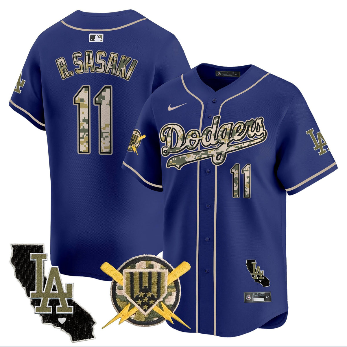 Men's Dodgers Armed Forces Day Vapor Premier Limited Jersey - All Stitched