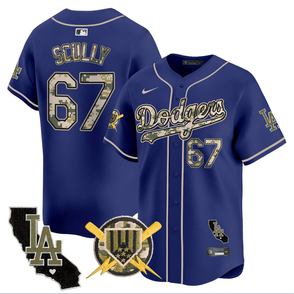 Men's Dodgers Armed Forces Day Vapor Premier Limited Jersey - All Stitched