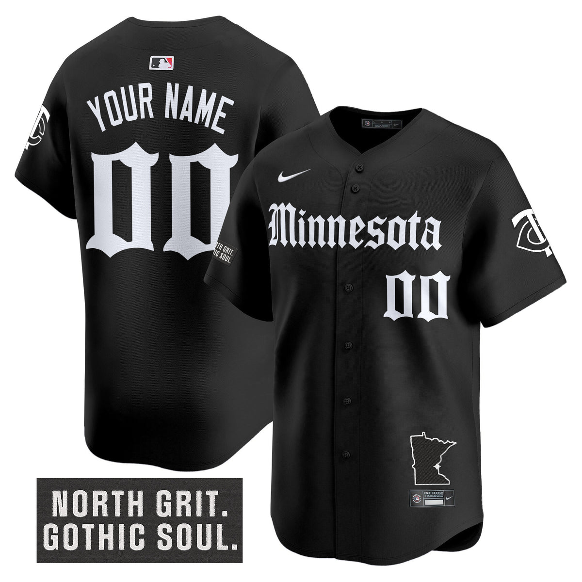 Minnesota Twins 'Gothic North Edition' Vapor Premier Limited Custom Jersey - All Stitched