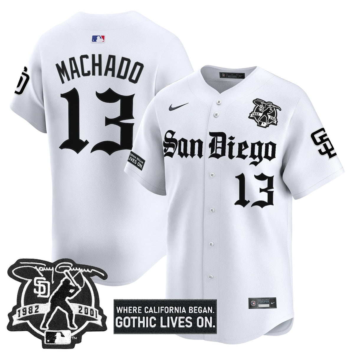 Men's San Diego Padres 'Gothic Edition' Vapor Premier Limited Jersey - All Stitched