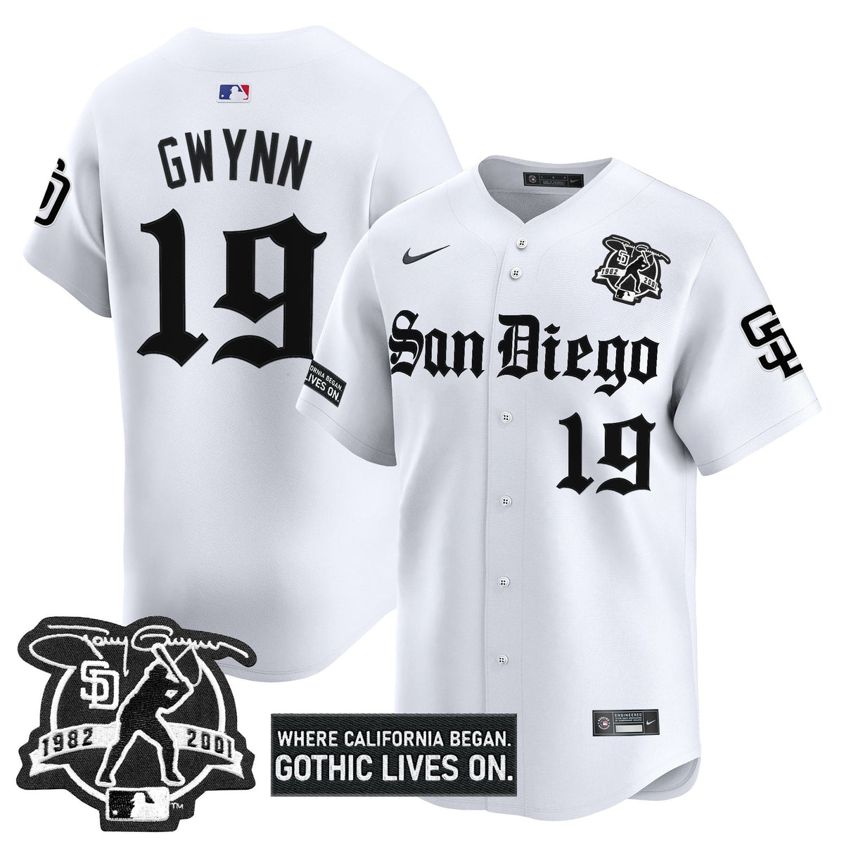 Men's San Diego Padres 'Gothic Edition' Vapor Premier Limited Jersey - All Stitched