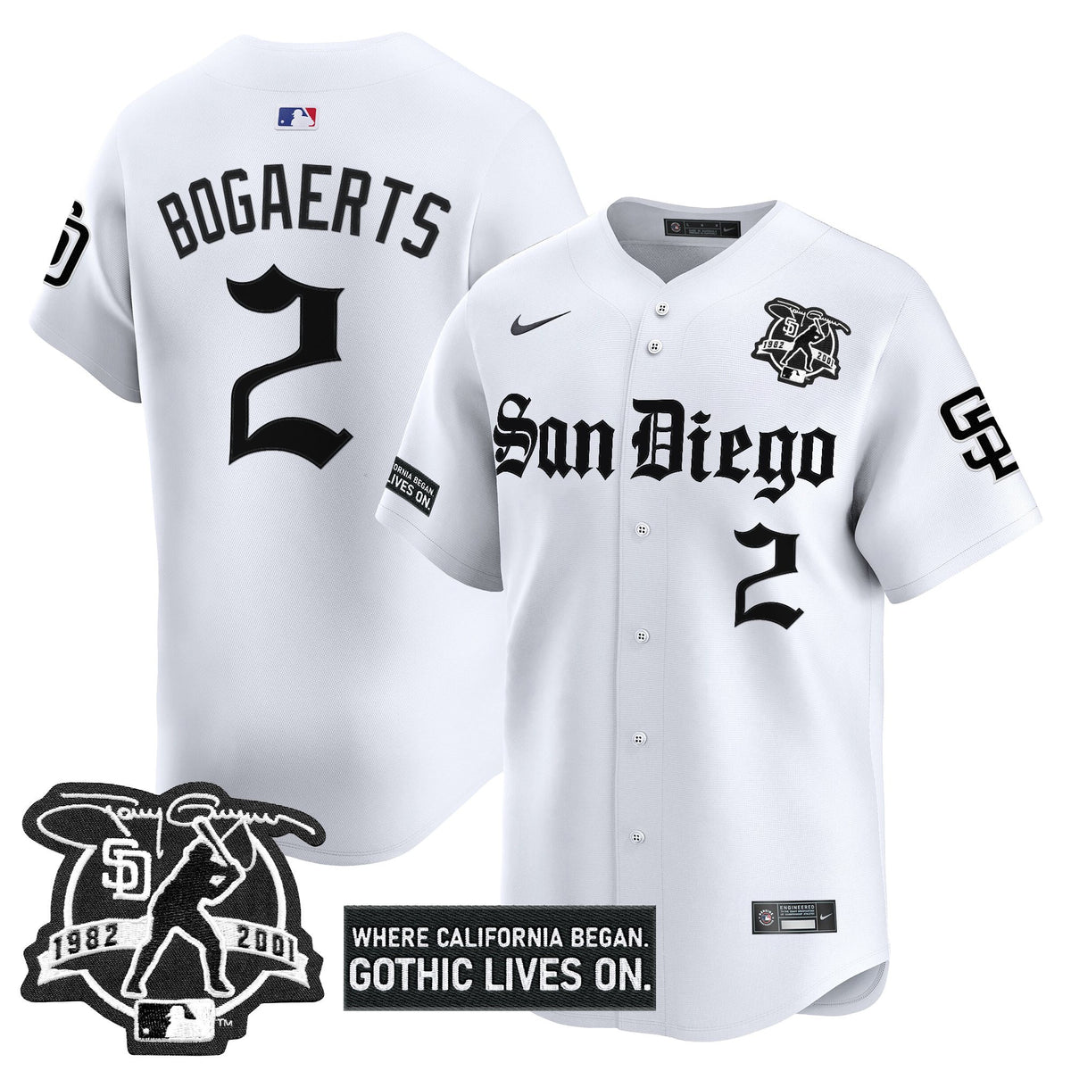 Men's San Diego Padres 'Gothic Edition' Vapor Premier Limited Jersey - All Stitched