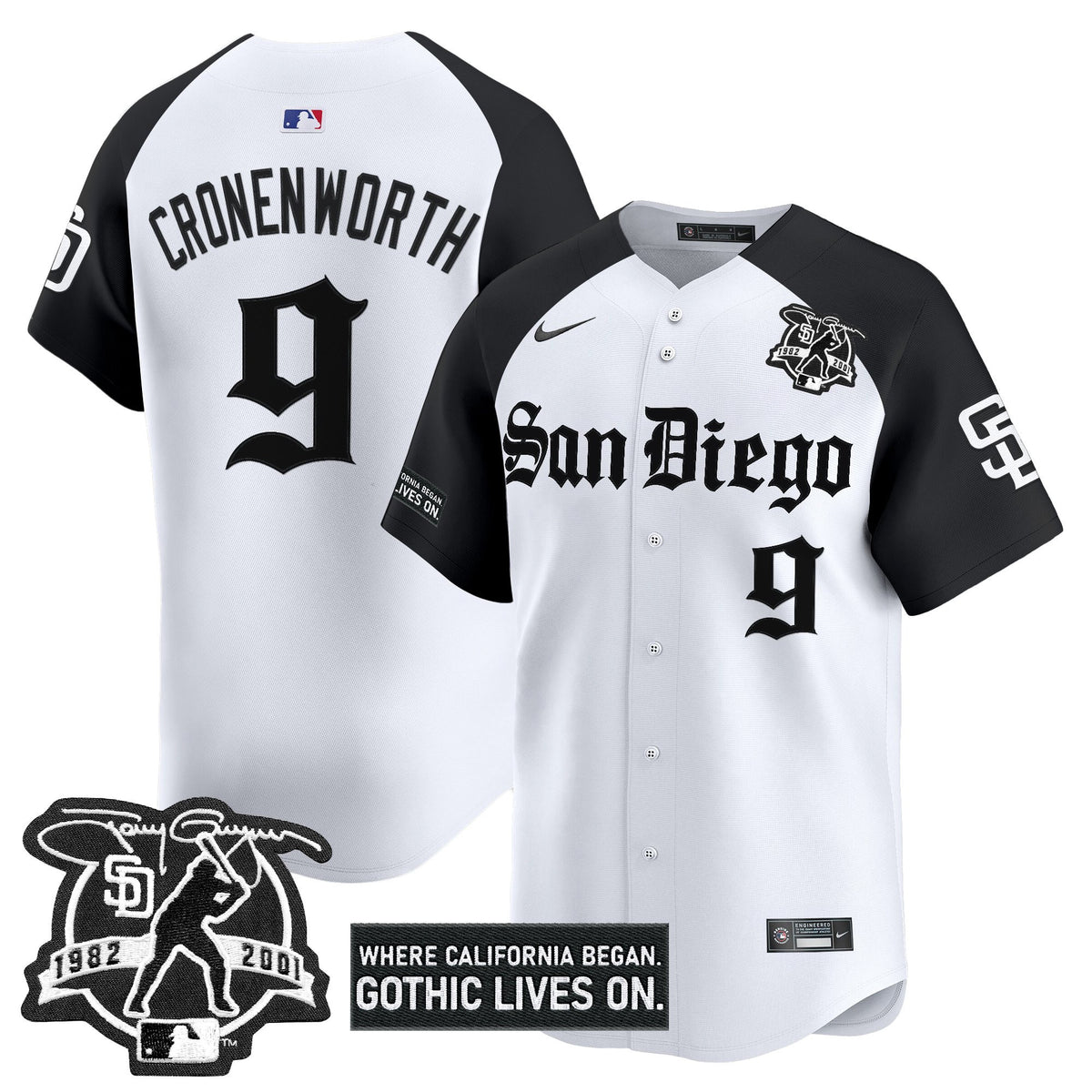 Men's San Diego Padres 'Gothic Edition' Vapor Premier Limited Jersey - All Stitched