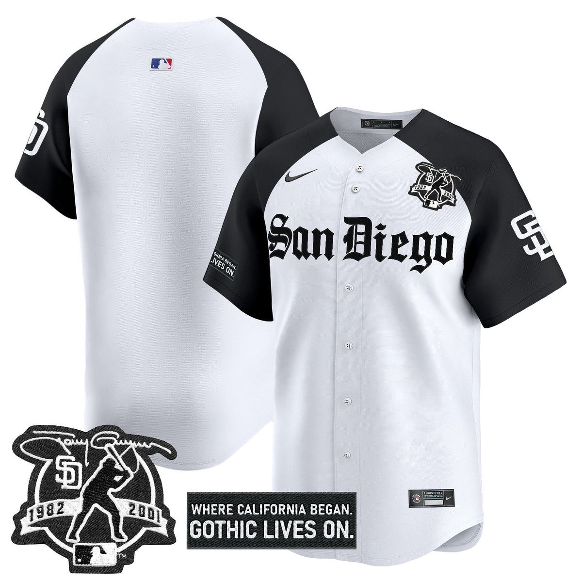Men's San Diego Padres 'Gothic Edition' Vapor Premier Limited Jersey - All Stitched