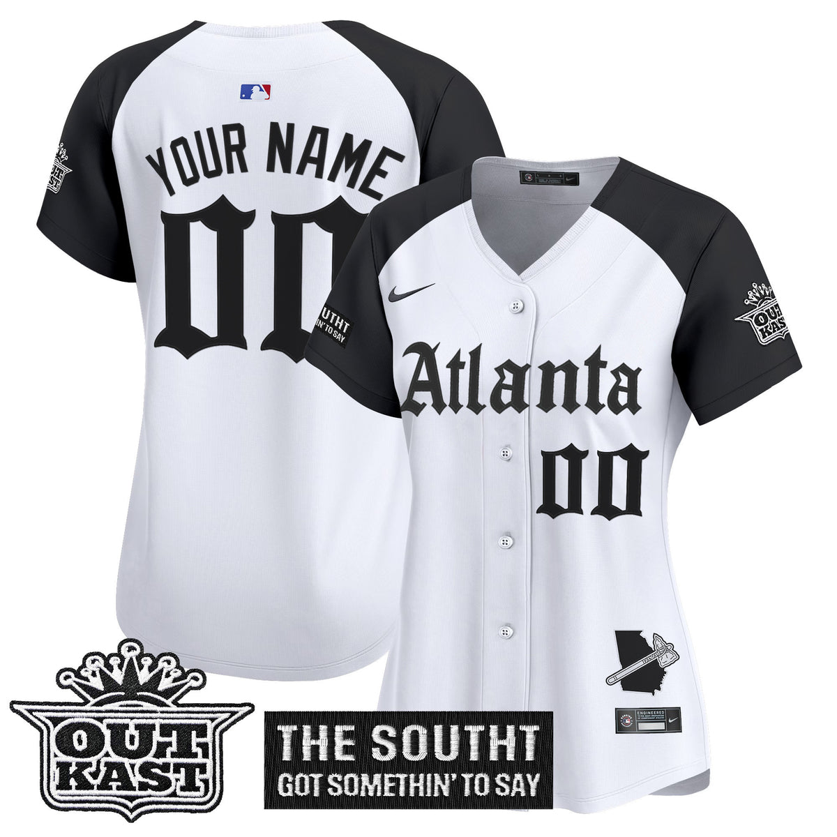 Atlanta Braves 'Gothic South x Outkast Edition' Vapor Premier Limited Custom Jersey - All Stitched