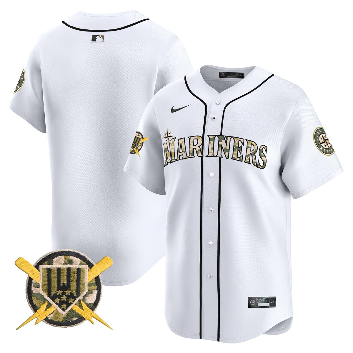 Men's Seattle Mariners Armed Forces Day Vapor Premier Limited Jersey - All Stitched