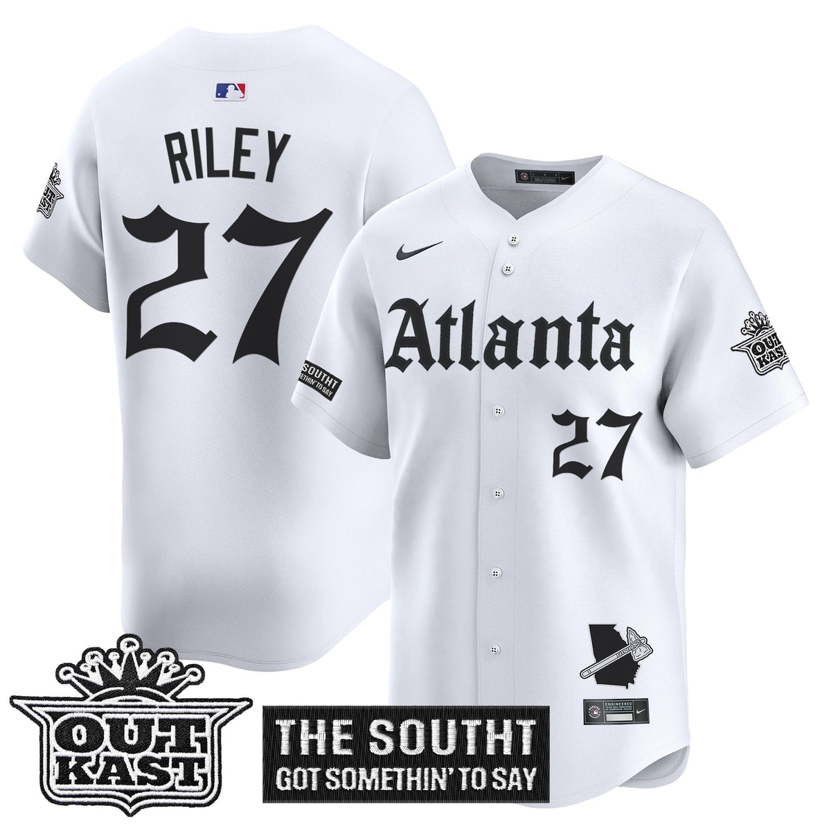 Men's Atlanta Braves 'Gothic South x Outkast Edition' Vapor Premier Limited Jersey - All Stitched