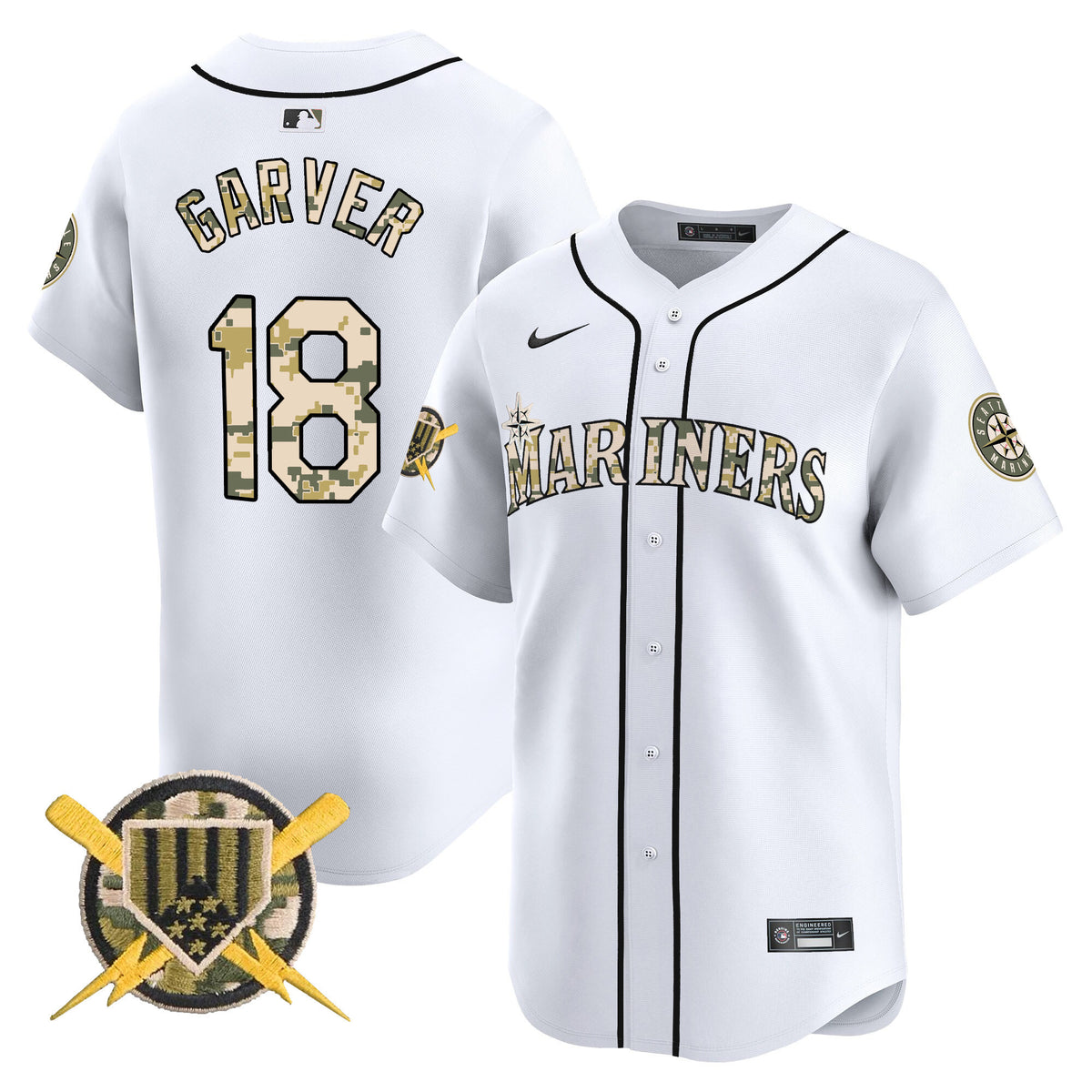 Men's Seattle Mariners Armed Forces Day Vapor Premier Limited Jersey - All Stitched