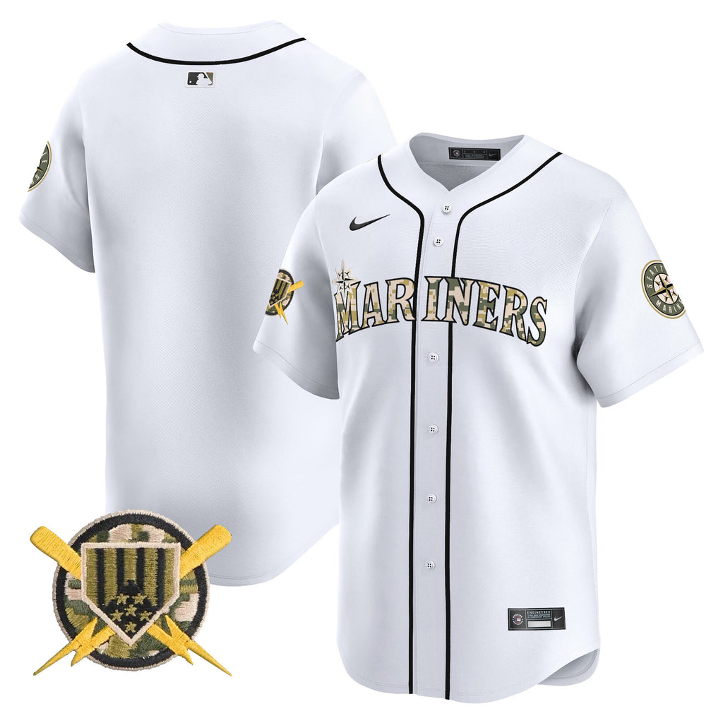 Men's Seattle Mariners Armed Forces Day Vapor Premier Limited Jersey - All Stitched
