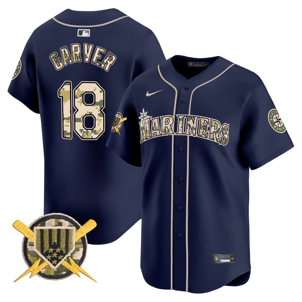 Men's Seattle Mariners Armed Forces Day Vapor Premier Limited Jersey - All Stitched