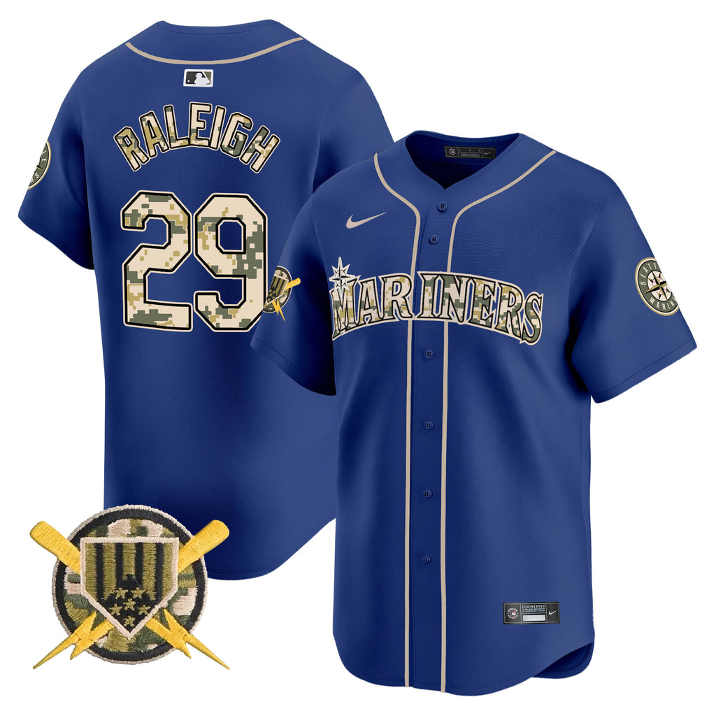 Men's Seattle Mariners Armed Forces Day Vapor Premier Limited Jersey - All Stitched