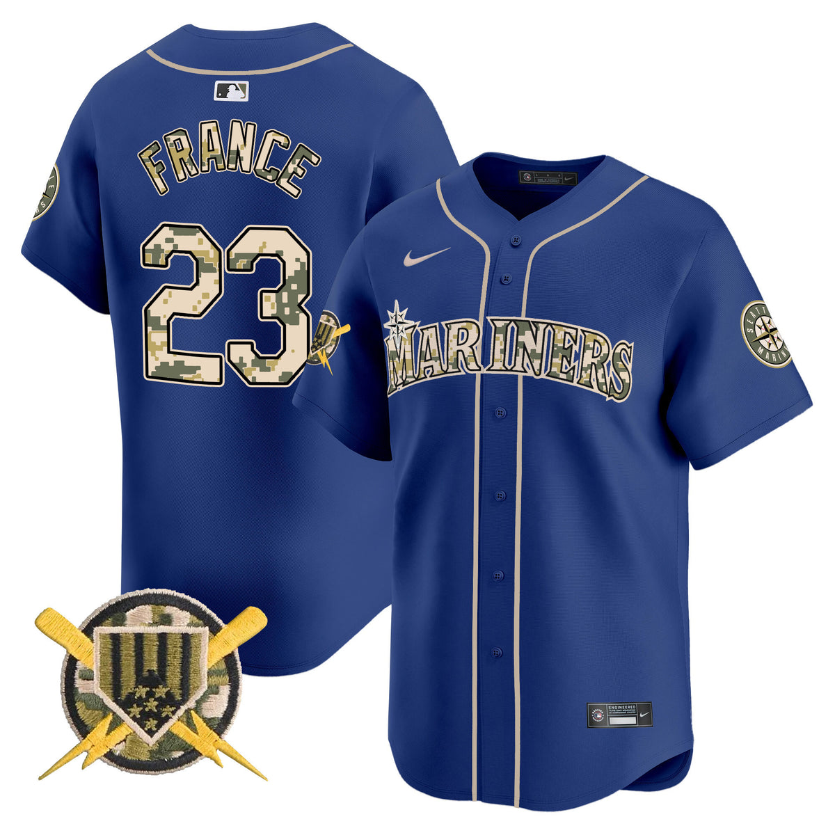 Men's Seattle Mariners Armed Forces Day Vapor Premier Limited Jersey - All Stitched