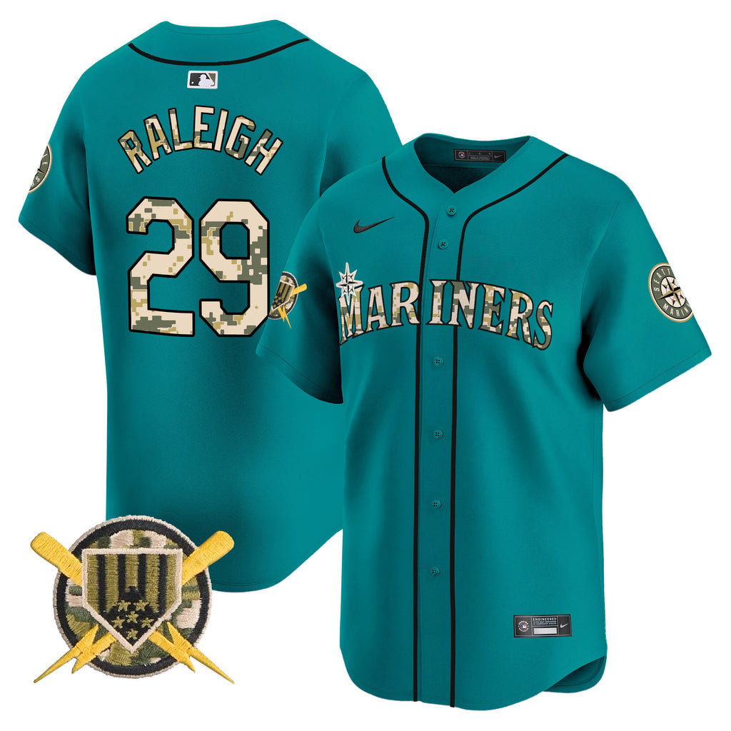 Men's Seattle Mariners Armed Forces Day Vapor Premier Limited Jersey - All Stitched