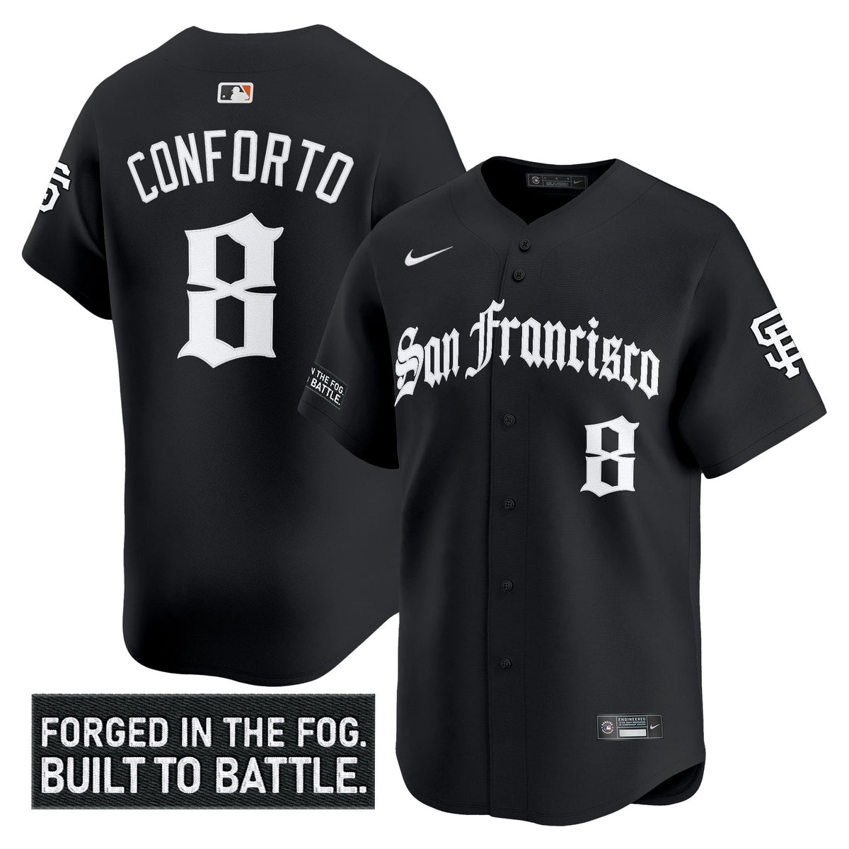 Men's San Francisco Giants 'Gothic Fog Edition' Vapor Premier Limited Jersey - All Stitched