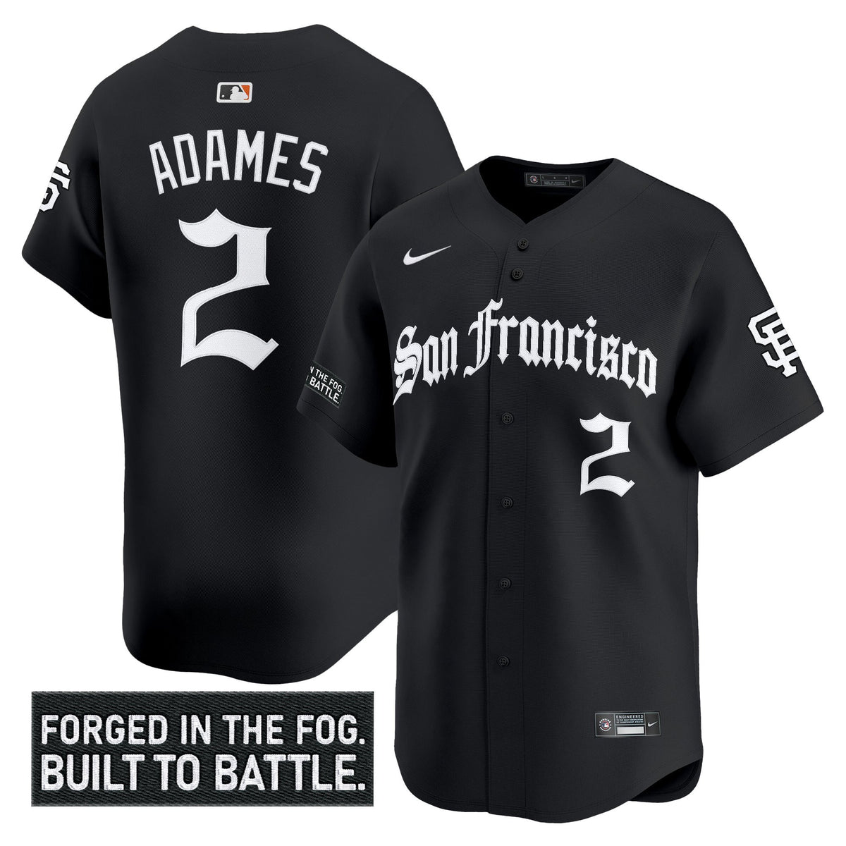 Men's San Francisco Giants 'Gothic Fog Edition' Vapor Premier Limited Jersey - All Stitched