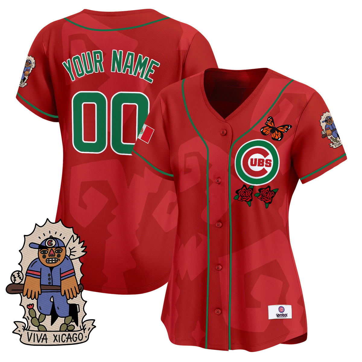 2025 Chicago Cubs Mexican Heritage Vapor Premier Limited Custom Jersey - Stitched