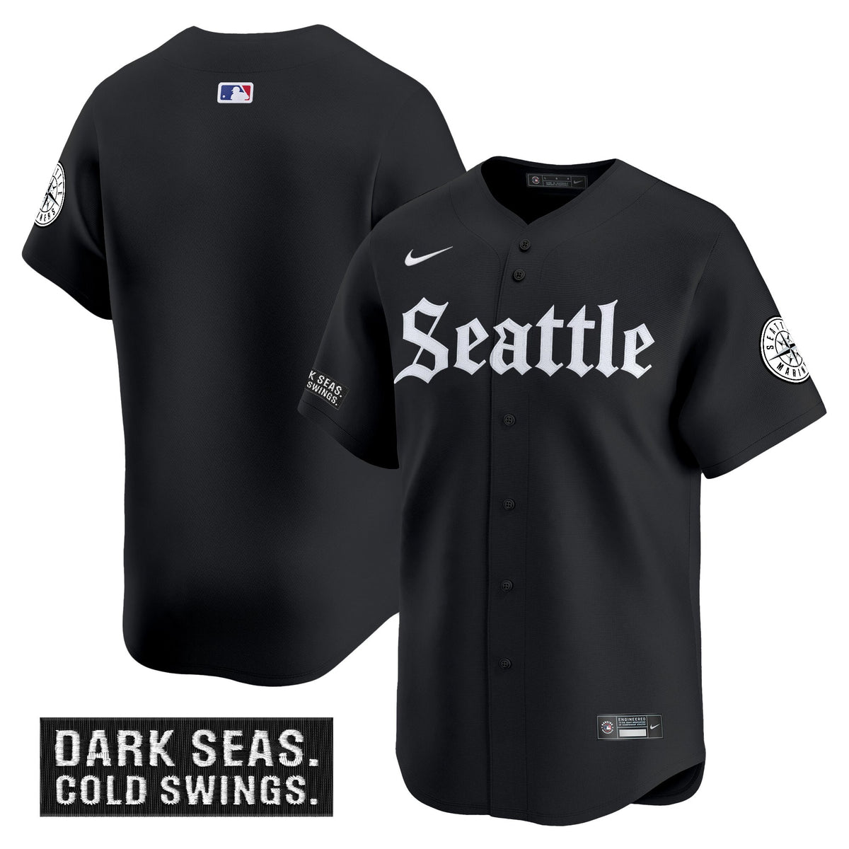 Men's Seattle Mariners 'Deep Sea Gothic Edition' Vapor Premier Limited Jersey - All Stitched