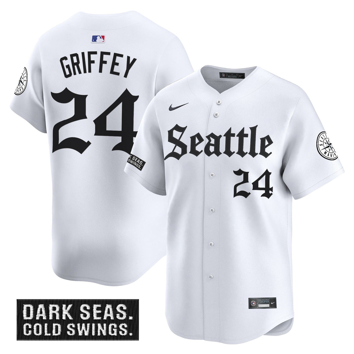 Men's Seattle Mariners 'Deep Sea Gothic Edition' Vapor Premier Limited Jersey - All Stitched