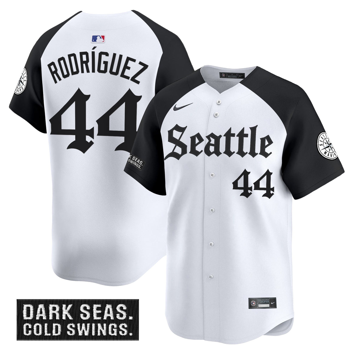 Men's Seattle Mariners 'Deep Sea Gothic Edition' Vapor Premier Limited Jersey - All Stitched