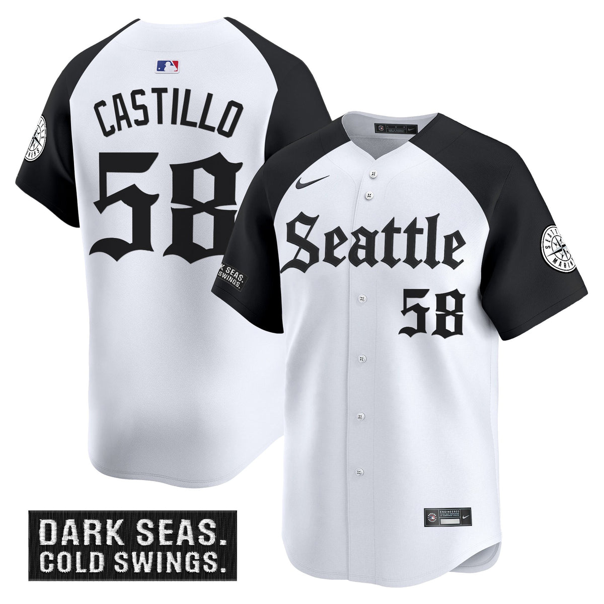 Men's Seattle Mariners 'Deep Sea Gothic Edition' Vapor Premier Limited Jersey - All Stitched