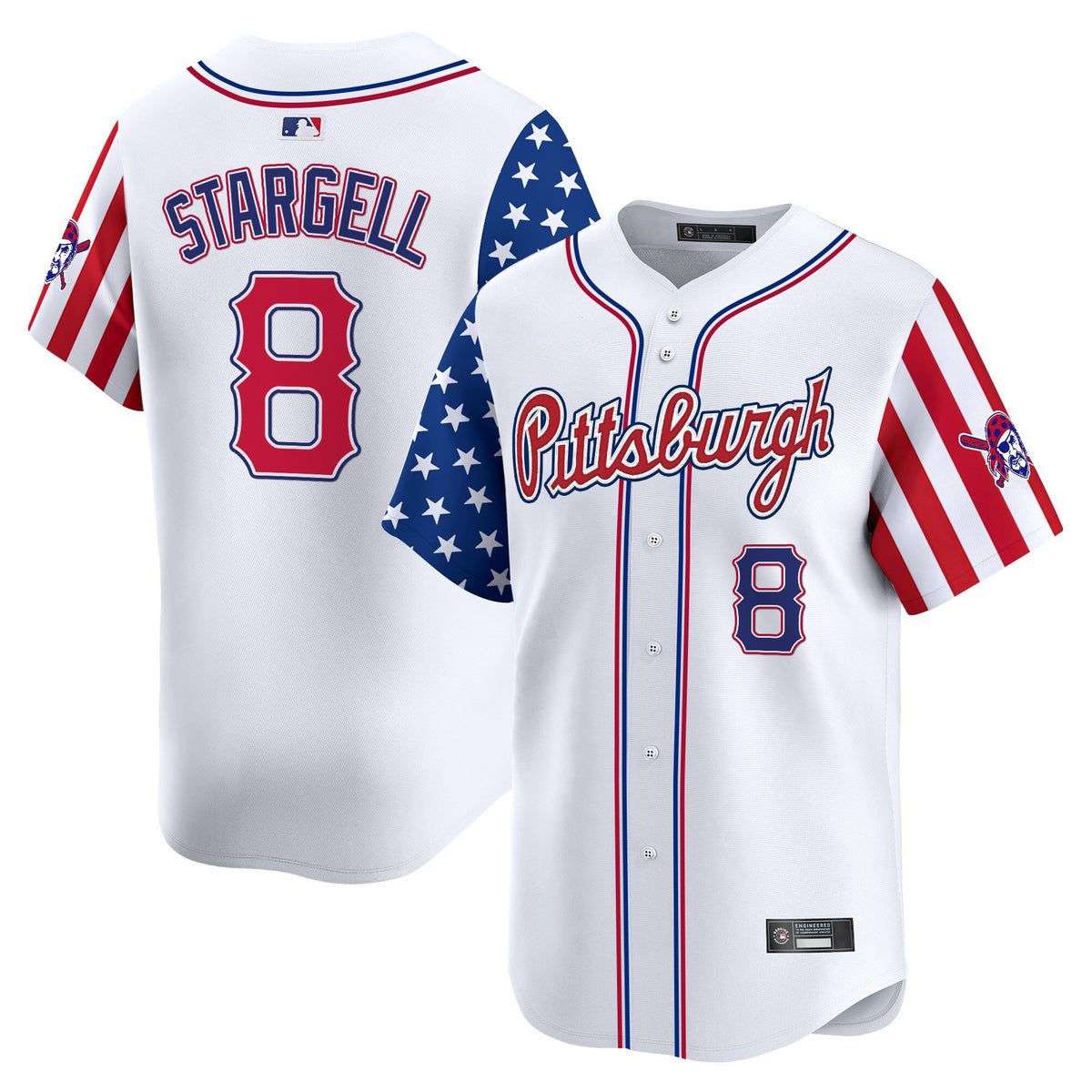 Men's Pittsburgh Pirates 2025 Independence Day Vapor Premier Limited Jersey - All Stitched