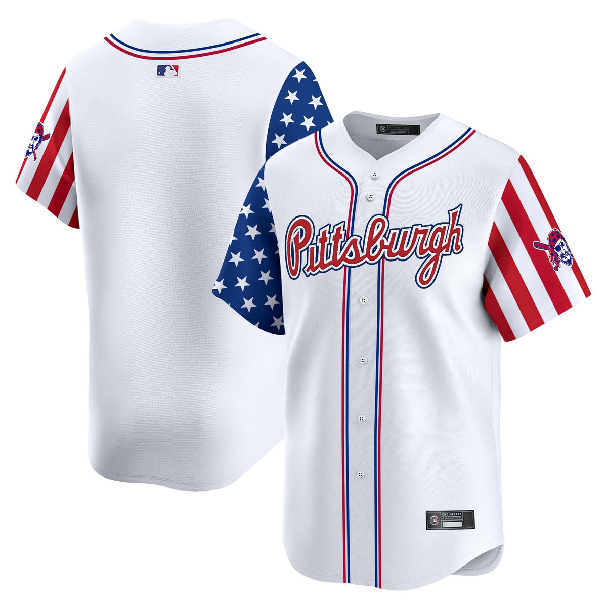 Men's Pittsburgh Pirates 2025 Independence Day Vapor Premier Limited Jersey - All Stitched