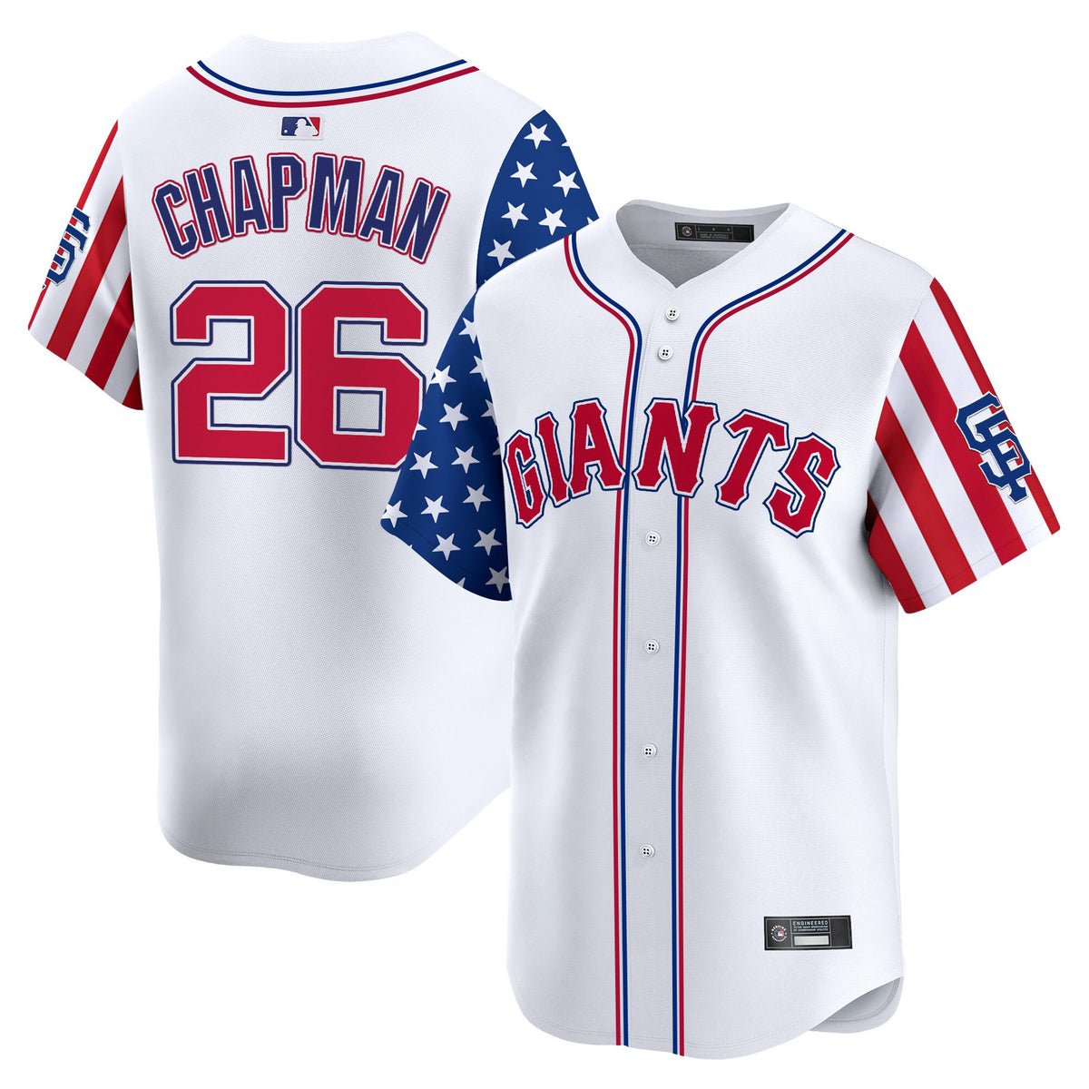 Men's San Francisco Giants 2025 Independence Day Vapor Premier Limited Jersey - All Stitched