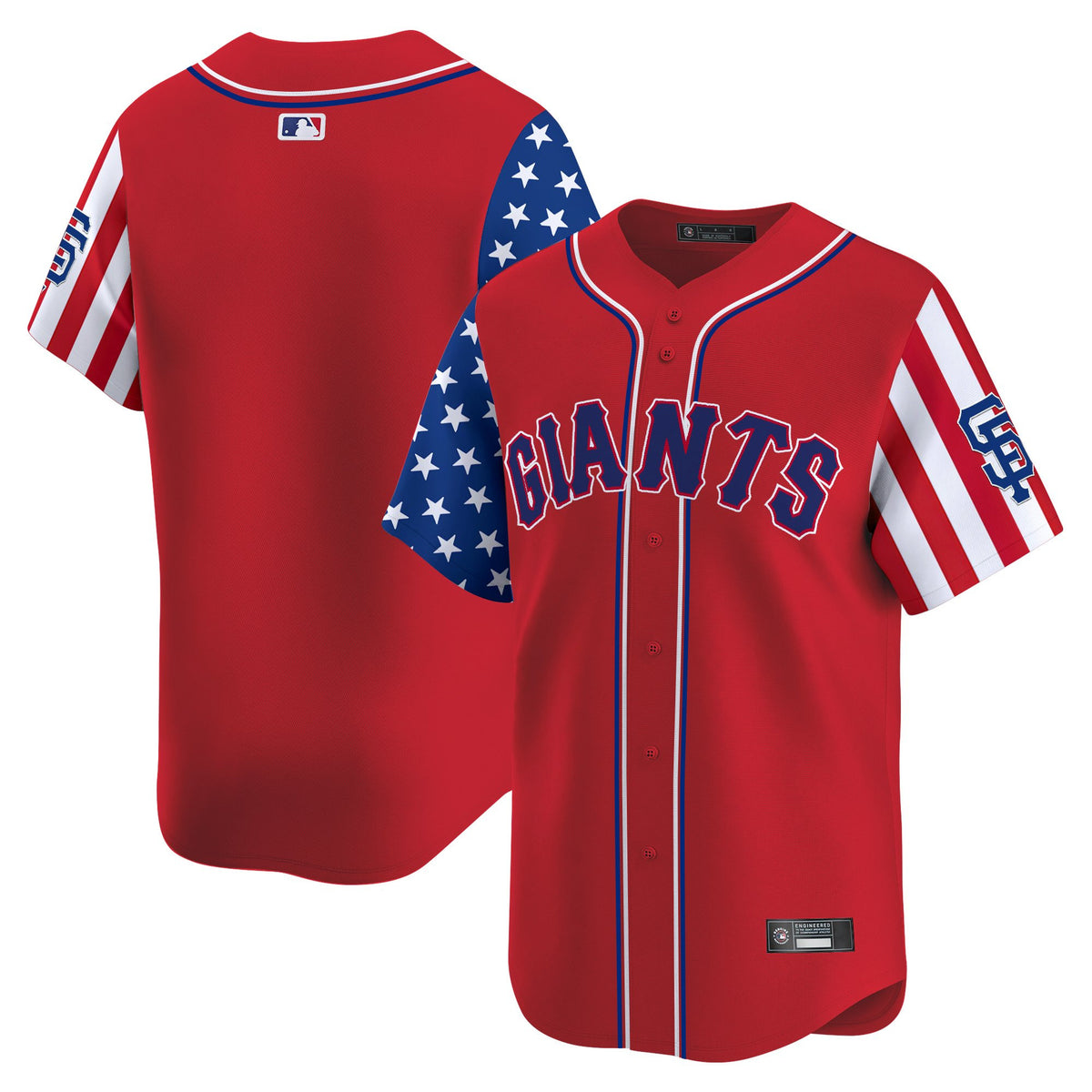 Men's San Francisco Giants 2025 Independence Day Vapor Premier Limited Jersey - All Stitched