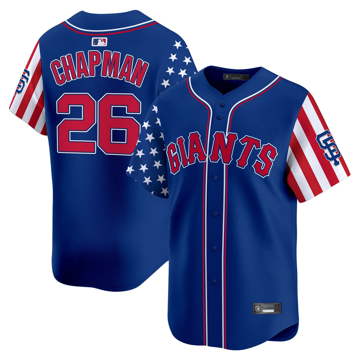 Men's San Francisco Giants 2025 Independence Day Vapor Premier Limited Jersey - All Stitched