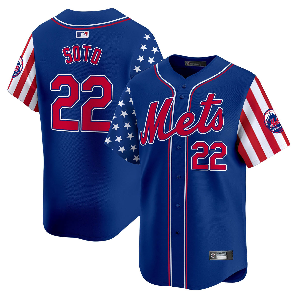 Men's New York Mets 2025 Independence Day Vapor Premier Limited Jersey - All Stitched