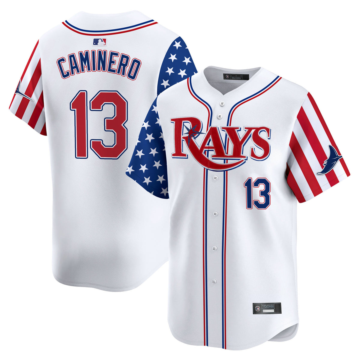 Men's Tampa Bay Rays 2025 Independence Day Vapor Premier Limited Jersey - All Stitched