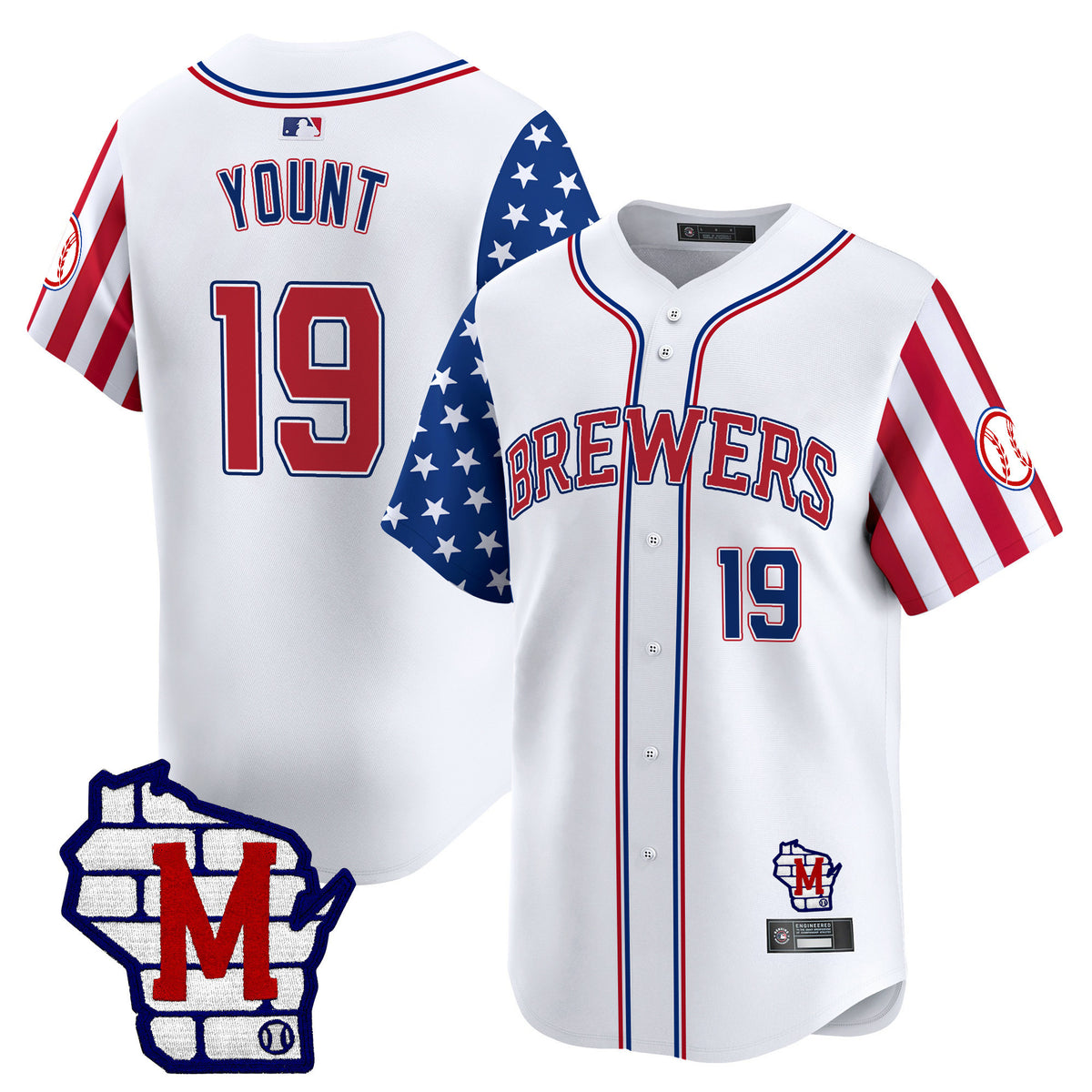 Men's Milwaukee Brewers 2025 Independence Day Vapor Premier Limited Jersey - All Stitched