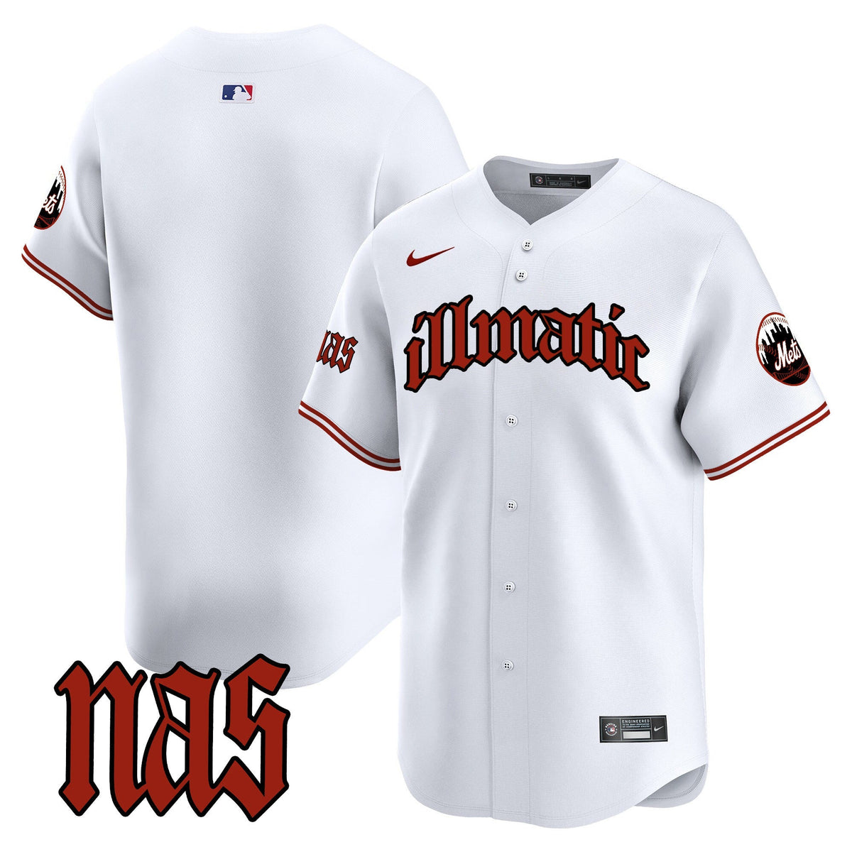 Mets Nas Illmatic Vapor Premier Limited Jersey - Stitched
