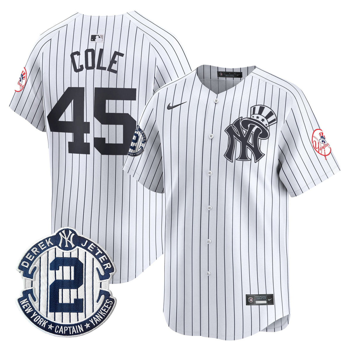 NYY Derek Jeter Patch Vapor Premier Limited Jersey V2 - All Stitched