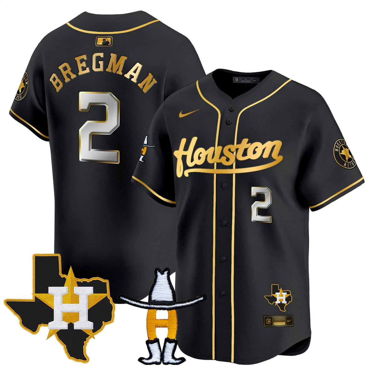 HAS Houston Rodeo Patch Vapor Premier Limited Jersey - All Stitched