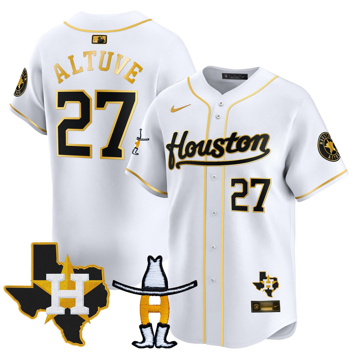 HAS Houston Rodeo Patch Vapor Premier Limited Jersey - All Stitched