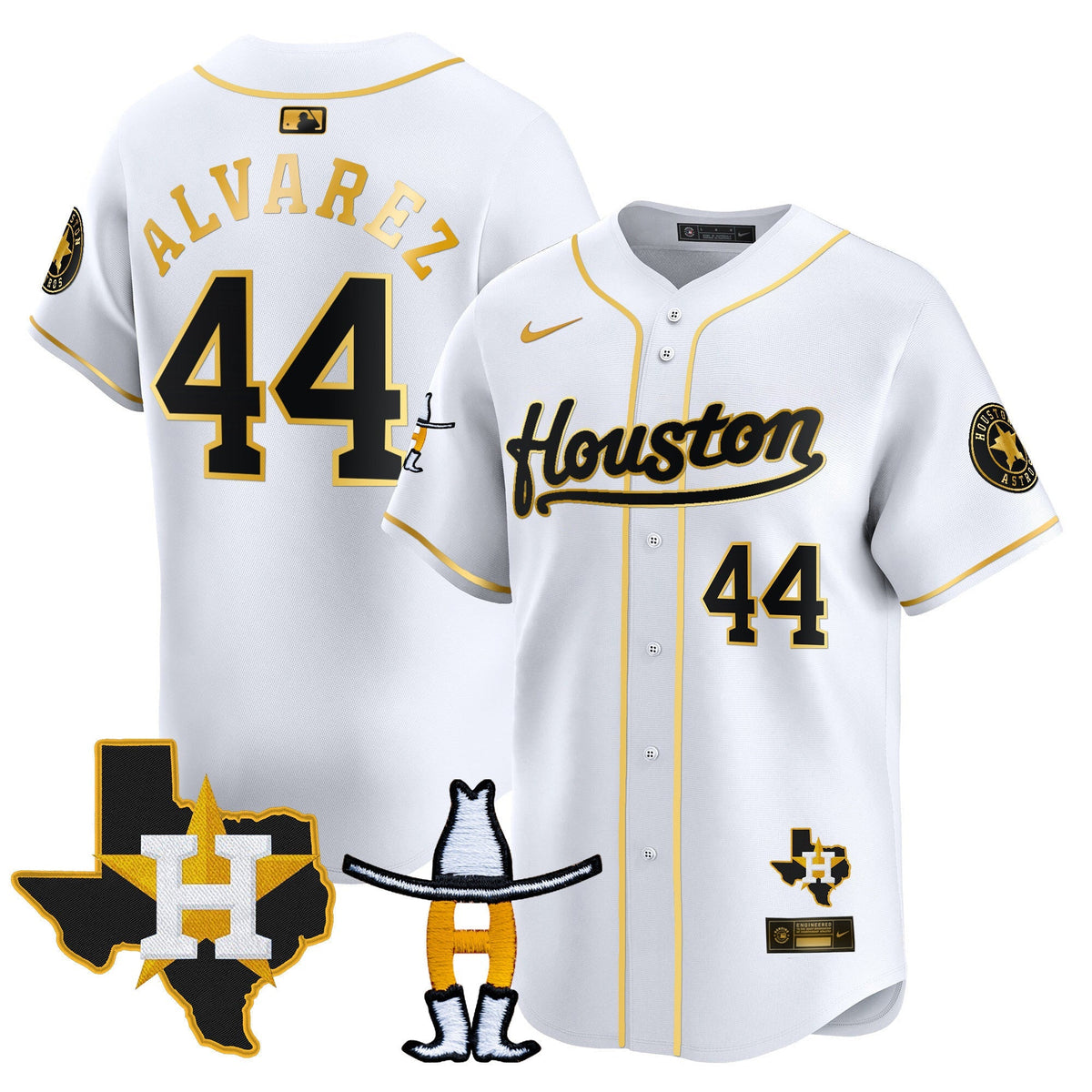 HAS Houston Rodeo Patch Vapor Premier Limited Jersey - All Stitched