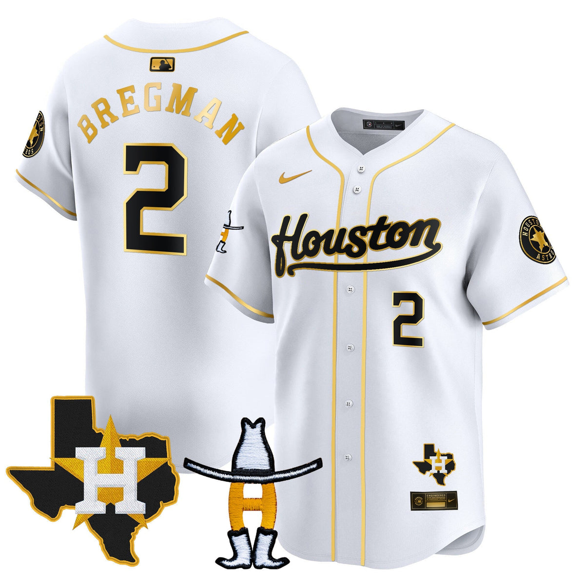 HAS Houston Rodeo Patch Vapor Premier Limited Jersey - All Stitched